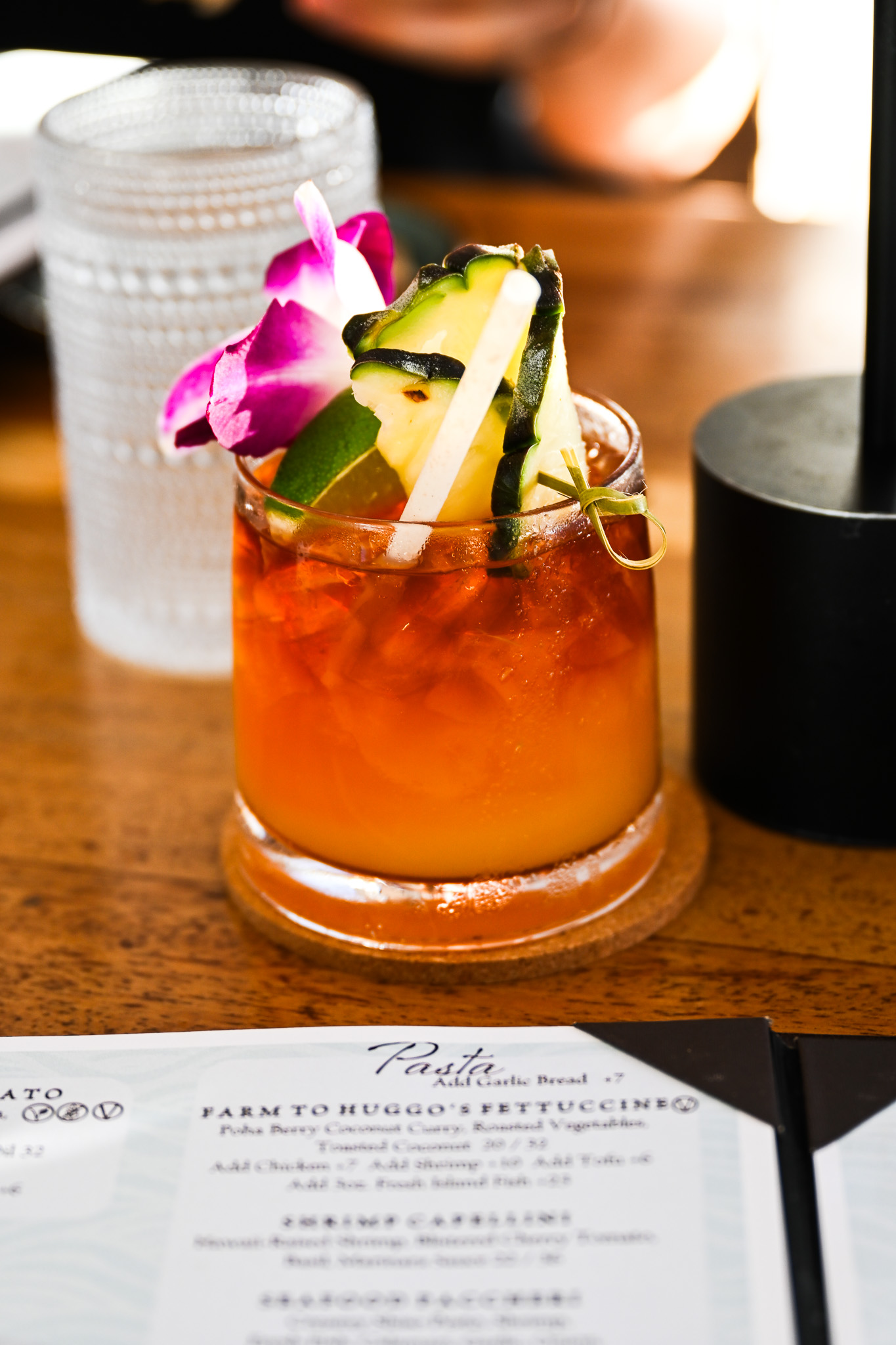 The Classic Mai Tai at hBAR with pineapple, lime, and orchid