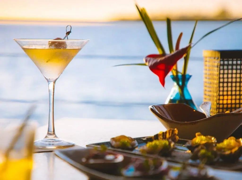 Oceanfront lounge seating at hBAR